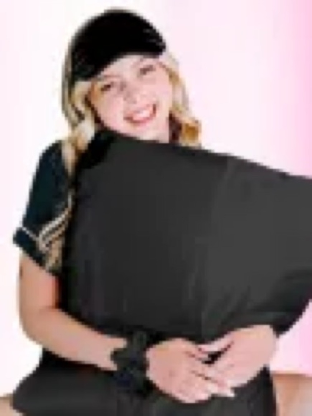 Silky Black Satin Pillowcase with Matching Eye Mask & Scrunchie - Picture 3 of 3
